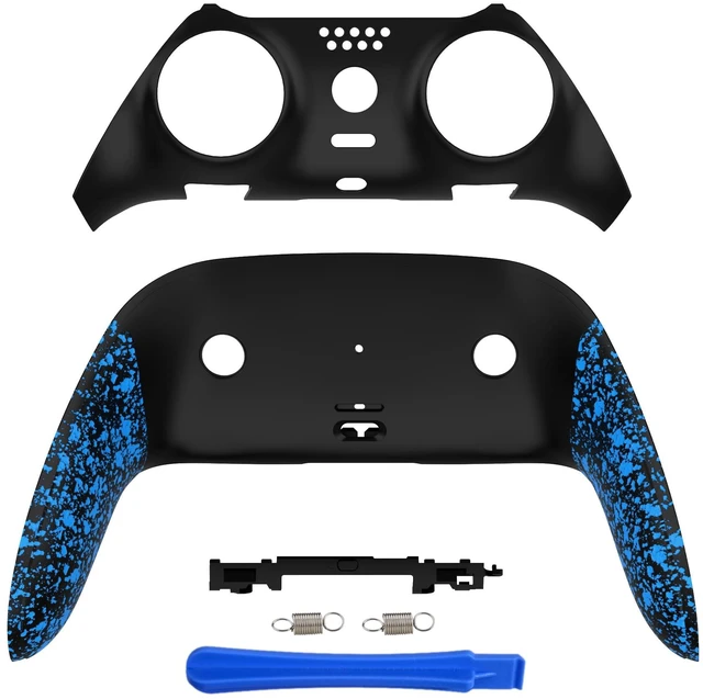 Main image of eXtremeRate Top Bottom Decorative Trim Shell Compatible with p s 5 Edge Controller DIY Replacement Front Back Clip Shell, Custom Textured Blue Plates Cover Compatible with p s 5 Edge Controller
