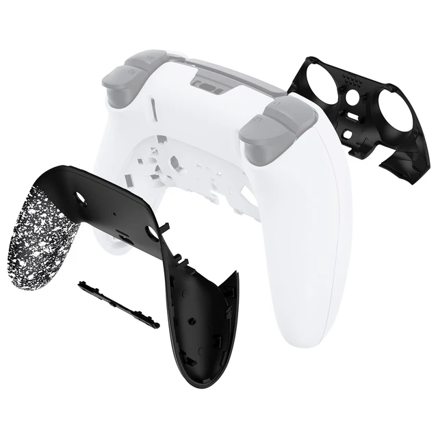 Alt view image 4 of 4 - eXtremeRate Top Bottom Decorative Trim Shell Compatible with p s 5 Edge Controller DIY Replacement Front Back Clip Shell, Custom Textured White Plates Cover Compatible with p s 5 Edge Controller