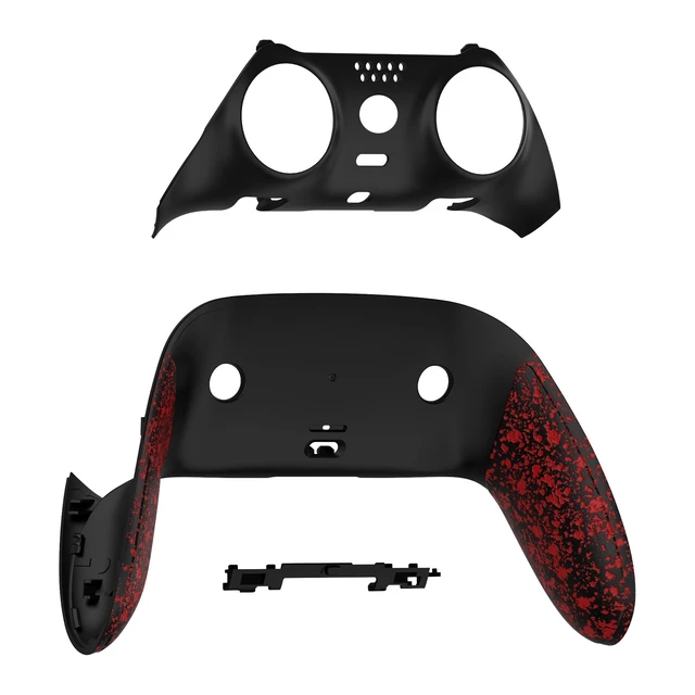 Alt view image 2 of 4 - eXtremeRate Top Bottom Decorative Trim Shell Compatible with p s 5 Edge Controller DIY Replacement Front Back Clip Shell, Custom Textured Red Plates Cover Compatible with p s 5 Edge Controller