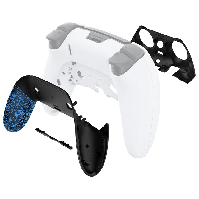 Alt view image 4 of 4 - eXtremeRate Top Bottom Decorative Trim Shell Compatible with p s 5 Edge Controller DIY Replacement Front Back Clip Shell, Custom Textured Blue Plates Cover Compatible with p s 5 Edge Controller