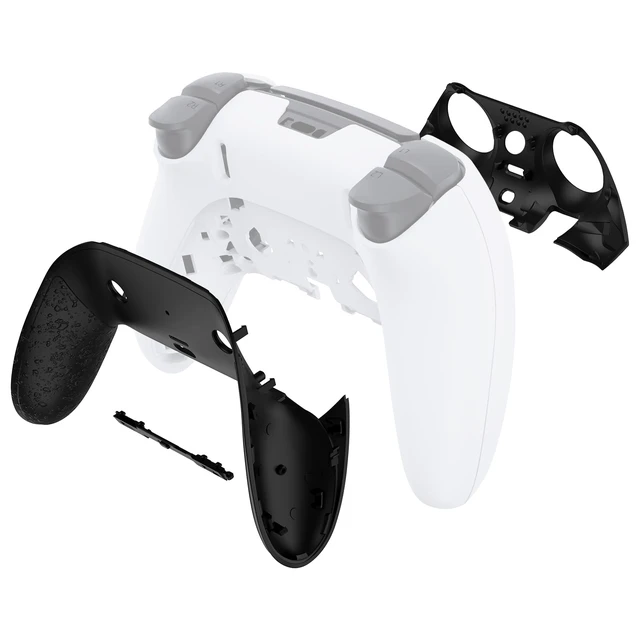 Alt view image 4 of 4 - eXtremeRate Top Bottom Decorative Trim Shell Compatible with p s 5 Edge Controller DIY Replacement Front Back Clip Shell, Custom Textured Black Plates Cover Compatible with p s 5 Edge Controller