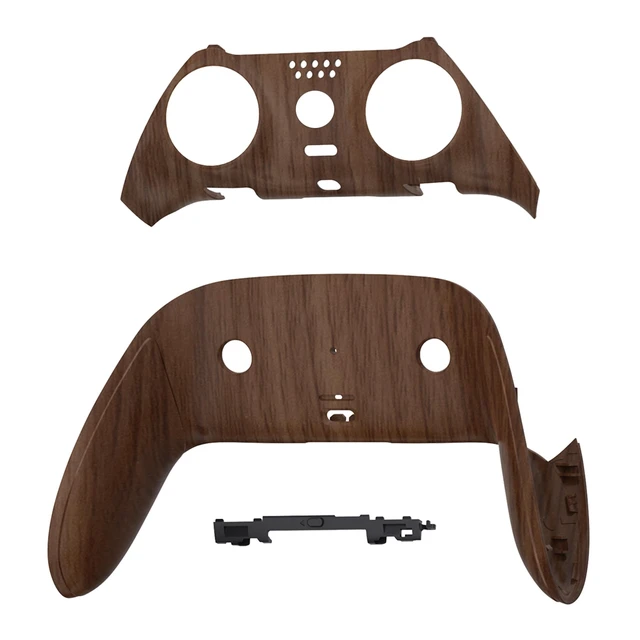 Alt view image 3 of 4 - eXtremeRate Top Bottom Decorative Trim Shell Compatible with ps5 Edge Controller DIY Replacement Front Back Clip Shell, Custom Wood Grain Plates Cover Compatible with ps5 Edge Controller