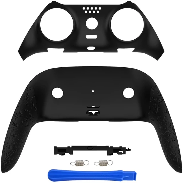 Main image of eXtremeRate Top Bottom Decorative Trim Shell Compatible with p s 5 Edge Controller DIY Replacement Front Back Clip Shell, Custom Textured Black Plates Cover Compatible with p s 5 Edge Controller
