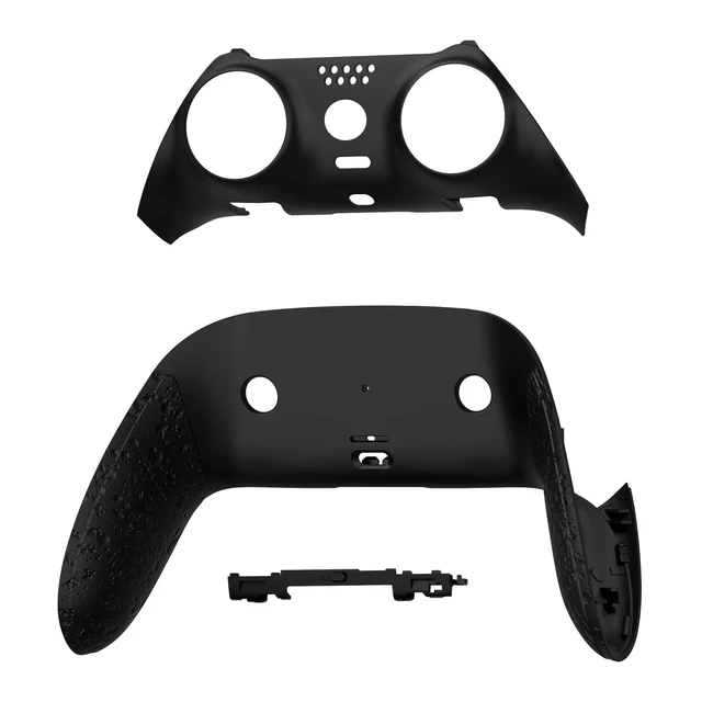 Alt view image 3 of 4 - eXtremeRate Top Bottom Decorative Trim Shell Compatible with p s 5 Edge Controller DIY Replacement Front Back Clip Shell, Custom Textured Black Plates Cover Compatible with p s 5 Edge Controller
