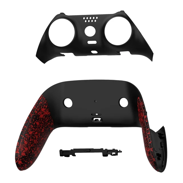 Alt view image 3 of 4 - eXtremeRate Top Bottom Decorative Trim Shell Compatible with p s 5 Edge Controller DIY Replacement Front Back Clip Shell, Custom Textured Red Plates Cover Compatible with p s 5 Edge Controller