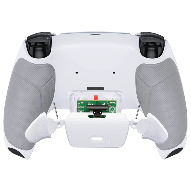 Alt view image 7 of 7 - eXtremeRate White Rubberized Grip Programable Rise V4 Remap Kit for PS5 Controller BDM-030 040 050 060, Upgrade Board Redesigned Bottom Shell Back Buttons for PS5 Controller - NO Controller