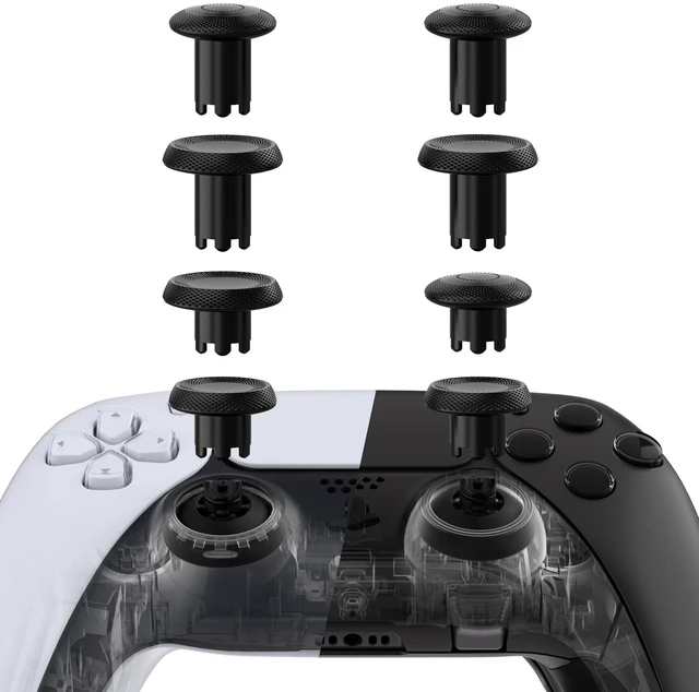 Main image of eXtremeRate ThumbsGear V3 Interchangeable Ergonomic Thumbsticks for PS5 Controller, Replacement Analog Thumb Sticks for PS4 Controller - 4 Height Adjustable Convex & Concave Grip Joysticks - Black