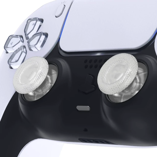 Alt view image 6 of 7 - eXtremeRate Glow in Dark - Green Replacement Thumbsticks for PS5 Controller, Custom Analog Stick Joystick for PS4 Controller Universal