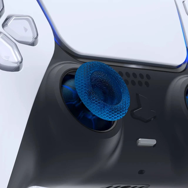 Alt view image 2 of 5 - eXtremeRate Clear Blue Replacement Thumbsticks for PS5 Controller, Custom Analog Stick Joystick Compatible with PS5, for PS4 All Model Controller - Controller NOT Included