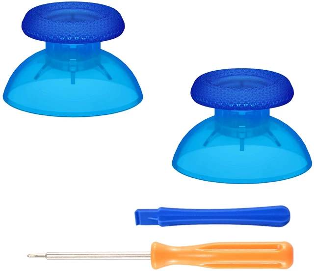 Main image of eXtremeRate Clear Blue Replacement Thumbsticks for PS5 Controller, Custom Analog Stick Joystick Compatible with PS5, for PS4 All Model Controller - Controller NOT Included