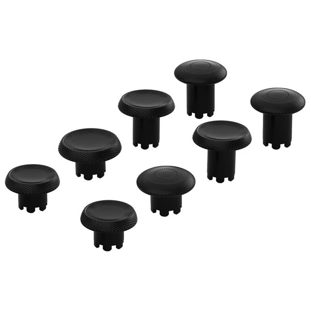 Alt view image 7 of 7 - eXtremeRate ThumbsGear Interchangeable Thumbsticks for PS5 Edge Controller, Replacement Black Analog Thumb Sticks Caps for PS5 Edge Controller - 4 Heights 3 Surfaces Grips - Without Thumbstick Base