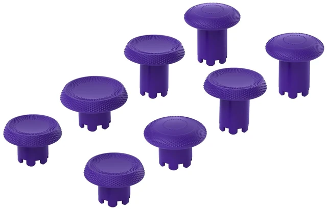 Alt view image 7 of 7 - eXtremeRate ThumbsGear Interchangeable Thumbsticks for PS5 Edge Controller, Replacement Purple Analog Thumb Sticks Caps for PS5 Edge Controller - 4 Heights 3 Surfaces Grips - Without Thumbstick Base