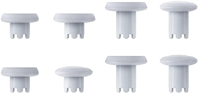 Alt view image 4 of 7 - eXtremeRate ThumbsGear Interchangeable Thumbsticks for PS5 Edge Controller, Replacement Original White Analog Thumb Sticks Caps for PS5 Edge Controller - 4 Heights 3 Surfaces Grips -NO Thumbstick Base