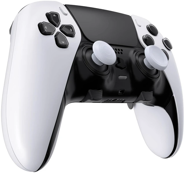 Alt view image 6 of 7 - eXtremeRate ThumbsGear Interchangeable Thumbsticks for PS5 Edge Controller, Replacement Original White Analog Thumb Sticks Caps for PS5 Edge Controller - 4 Heights 3 Surfaces Grips -NO Thumbstick Base