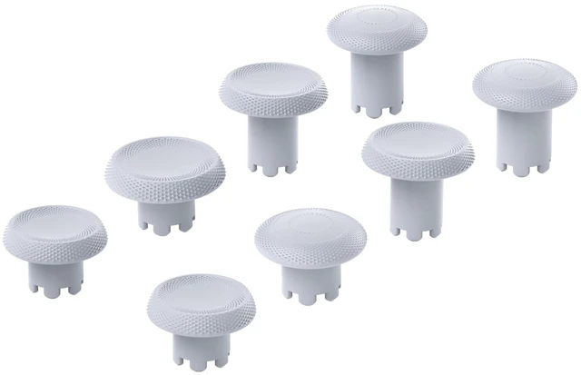 Alt view image 7 of 7 - eXtremeRate ThumbsGear Interchangeable Thumbsticks for PS5 Edge Controller, Replacement Original White Analog Thumb Sticks Caps for PS5 Edge Controller - 4 Heights 3 Surfaces Grips -NO Thumbstick Base