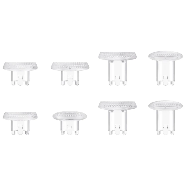 Alt view image 4 of 7 - eXtremeRate ThumbsGear Interchangeable Thumbsticks for PS5 Edge Controller, Replacement Clear Analog Thumb Sticks Caps for PS5 Edge Controller - 4 Heights 3 Surfaces Grips - Without Thumbstick Base