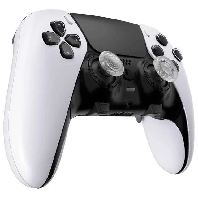 Alt view image 6 of 7 - eXtremeRate ThumbsGear Interchangeable Thumbsticks for PS5 Edge Controller, Replacement Clear Analog Thumb Sticks Caps for PS5 Edge Controller - 4 Heights 3 Surfaces Grips - Without Thumbstick Base