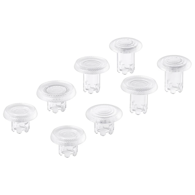 Alt view image 7 of 7 - eXtremeRate ThumbsGear Interchangeable Thumbsticks for PS5 Edge Controller, Replacement Clear Analog Thumb Sticks Caps for PS5 Edge Controller - 4 Heights 3 Surfaces Grips - Without Thumbstick Base