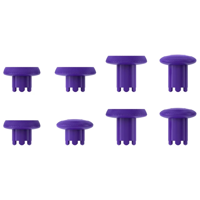 Alt view image 4 of 7 - eXtremeRate ThumbsGear Interchangeable Thumbsticks for PS5 Edge Controller, Replacement Purple Analog Thumb Sticks Caps for PS5 Edge Controller - 4 Heights 3 Surfaces Grips - Without Thumbstick Base