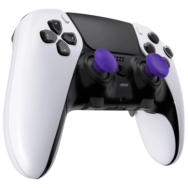 Alt view image 6 of 7 - eXtremeRate ThumbsGear Interchangeable Thumbsticks for PS5 Edge Controller, Replacement Purple Analog Thumb Sticks Caps for PS5 Edge Controller - 4 Heights 3 Surfaces Grips - Without Thumbstick Base