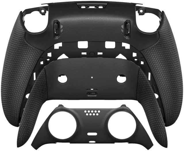 Alt view image 3 of 7 - eXtremeRate Beyond-ARC Bottom Shell Kit Compatible with p s 5 Edge Controller with Rubberized Grip, Replacement Front Back Decorative Trim Shell Rear Plates - Black
