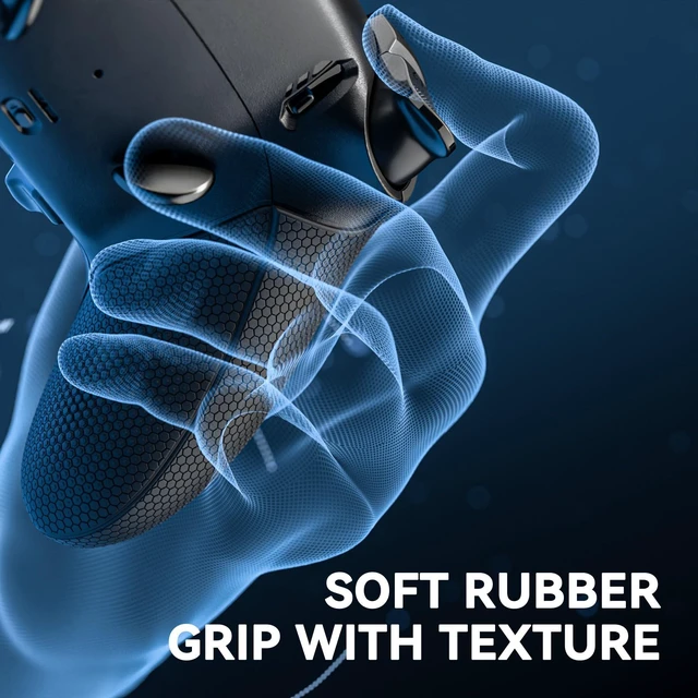 Alt view image 6 of 7 - eXtremeRate Beyond-ARC Bottom Shell Kit Compatible with p s 5 Edge Controller with Rubberized Grip, Replacement Front Back Decorative Trim Shell Rear Plates - Black