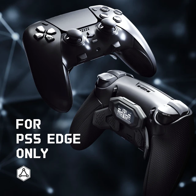 Alt view image 3 of 7 - eXtremeRate BEYOND Back Paddles Kit for PS5 Edge Controller, OLED Display, Redesigned Ergonomic Rubberized Grips Bottom Shell, Remappable 4 Back Buttons Attachment for PS5 Edge Controller - Black