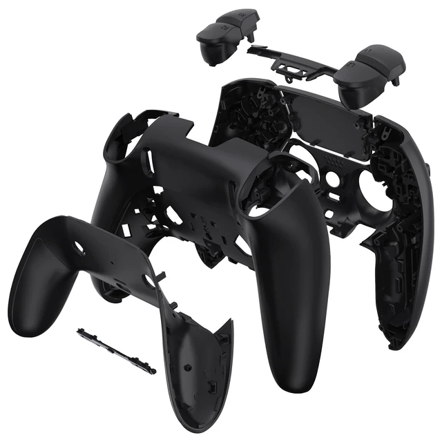 Alt view image 3 of 5 - eXtremeRate Full Set Shell with Buttons Touchpad Cover Compatible with ps5 Edge Controller, Black Custom Replacement Decorative Trim Shell Front Back Plates Compatible with ps5 Edge Controller