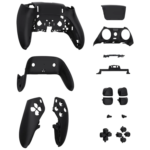 Alt view image 4 of 5 - eXtremeRate Full Set Shell with Buttons Touchpad Cover Compatible with ps5 Edge Controller, Black Custom Replacement Decorative Trim Shell Front Back Plates Compatible with ps5 Edge Controller