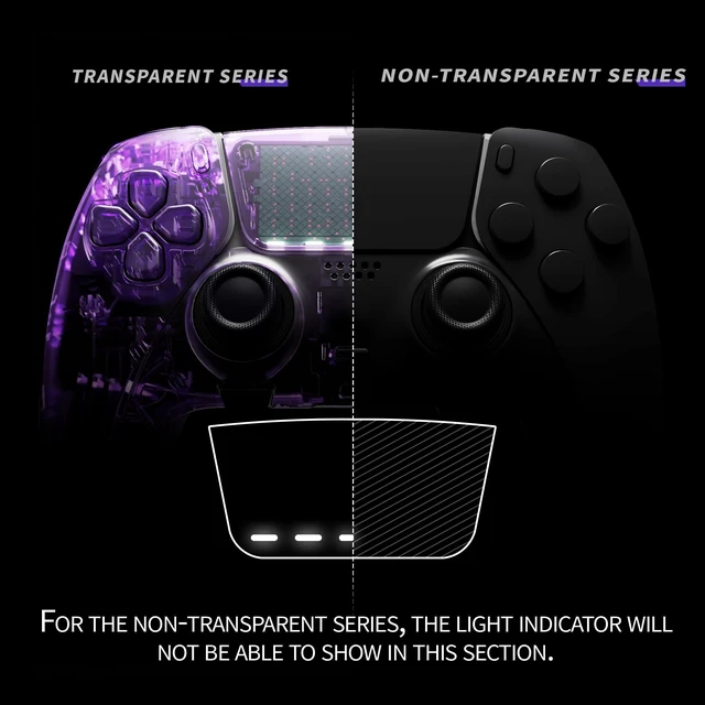 Alt view image 5 of 5 - eXtremeRate Full Set Shell with Buttons Touchpad Cover Compatible with ps5 Edge Controller, Black Custom Replacement Decorative Trim Shell Front Back Plates Compatible with ps5 Edge Controller