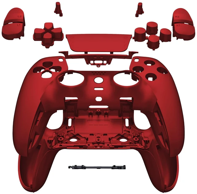 Main image of eXtremeRate Full Set Shell with Buttons Touchpad Cover Compatible with ps5 Edge Controller, Scarlet Red Replacement Decorative Trim Shell Front Back Plates Compatible with ps5 Edge Controller