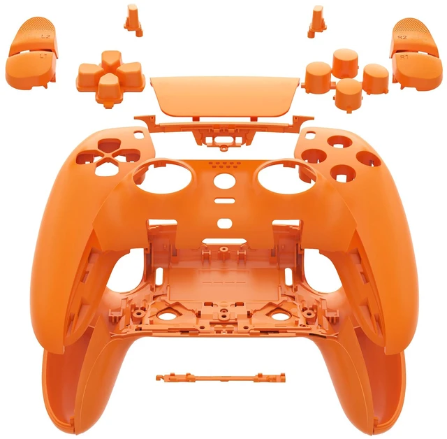 Main image of eXtremeRate Full Set Shell with Buttons Touchpad Cover Compatible with ps5 Edge Controller, Royal Orange Custom Replacement Decorative Trim Shell Front Back Plates Compatible with ps5 Edge Controller