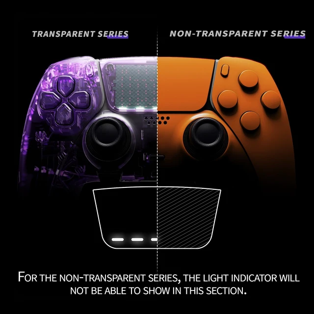 Alt view image 5 of 5 - eXtremeRate Full Set Shell with Buttons Touchpad Cover Compatible with ps5 Edge Controller, Royal Orange Custom Replacement Decorative Trim Shell Front Back Plates Compatible with ps5 Edge Controller