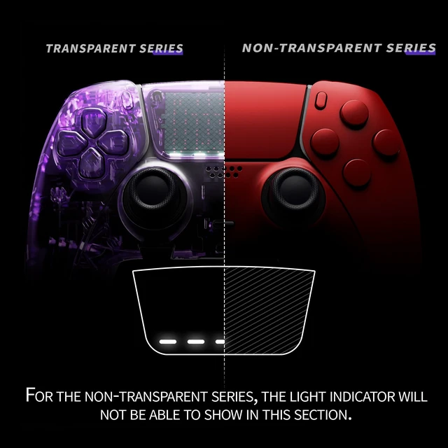 Alt view image 5 of 5 - eXtremeRate Full Set Shell with Buttons Touchpad Cover Compatible with ps5 Edge Controller, Scarlet Red Replacement Decorative Trim Shell Front Back Plates Compatible with ps5 Edge Controller