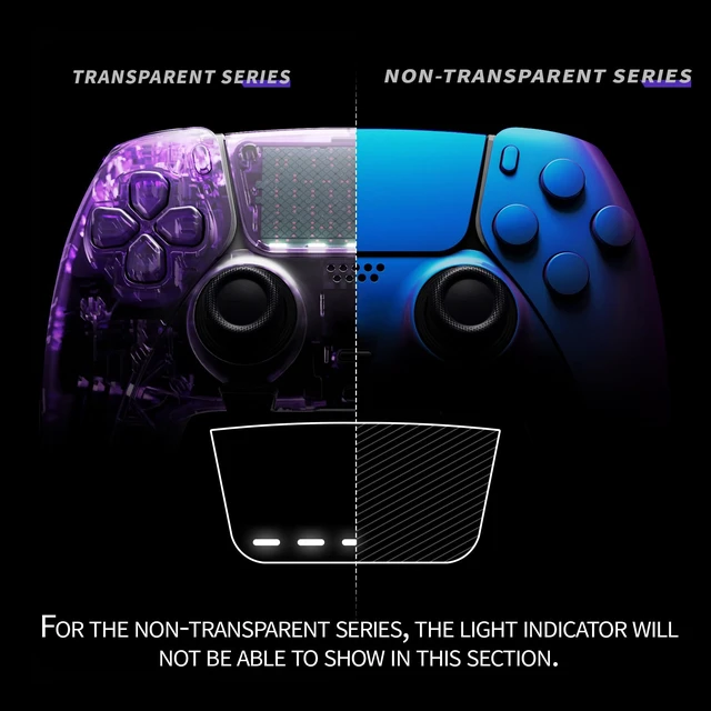 Alt view image 5 of 5 - eXtremeRate Full Set Shell with Buttons Touchpad Compatible with ps5 Edge Controller, Chameleon Purple Blue Replacement Decorative Trim Shell Front Back Plates Compatible with ps5 Edge Controller
