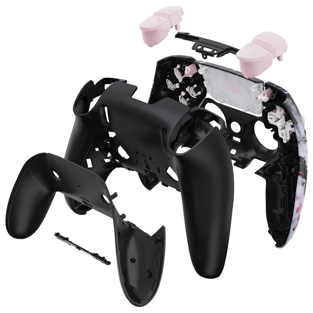 Alt view image 3 of 5 - eXtremeRate Full Set Shell Buttons Touchpad Cover Compatible with p s 5 Edge Controller, Lovely Punky Bunny Replacement Decorative Trim Shell Front Back Plates Compatible with p-s-5 Edge Controller