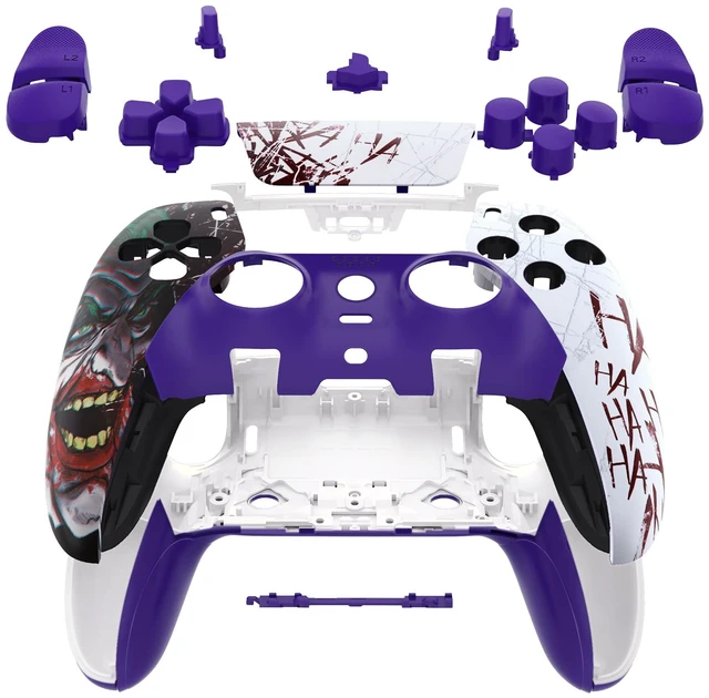Main image of eXtremeRate Full Set Shell with Buttons Touchpad Cover Compatible with ps5 Edge Controller, Clown Hahaha Replacement Decorative Trim Shell Front Back Plates Compatible with ps5 Edge Controller