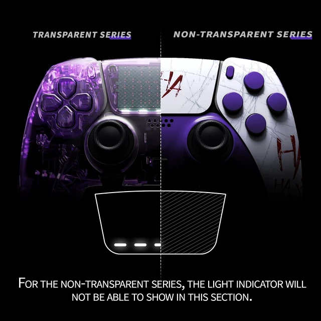 Alt view image 5 of 5 - eXtremeRate Full Set Shell with Buttons Touchpad Cover Compatible with ps5 Edge Controller, Clown Hahaha Replacement Decorative Trim Shell Front Back Plates Compatible with ps5 Edge Controller