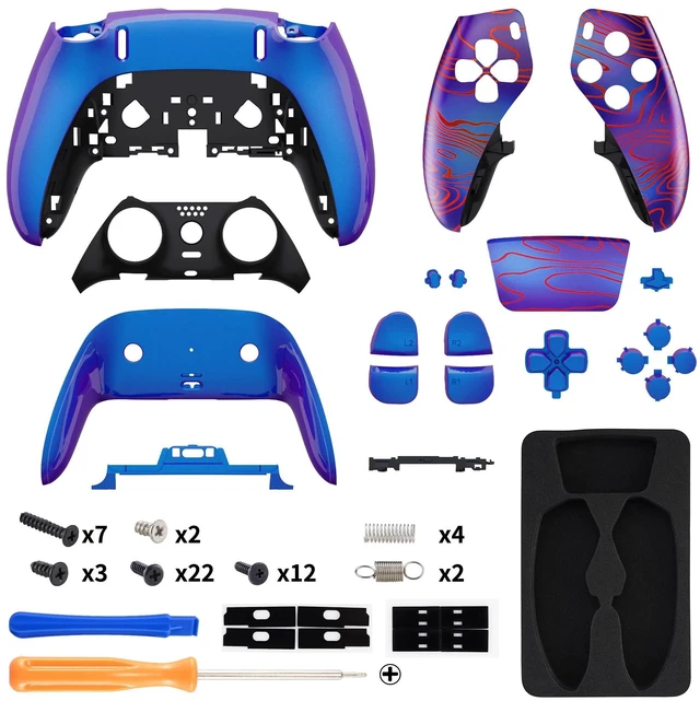 Alt view image 2 of 5 - eXtremeRate Full Set Shell with Buttons Touchpad Cover Compatible with p s 5 Edge Controller, Damascuscamo Replacement Decorative Trim Shell Front Back Plates Compatible with p s 5 Edge Controller