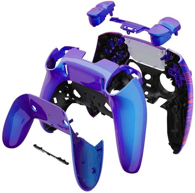 Alt view image 3 of 5 - eXtremeRate Full Set Shell with Buttons Touchpad Cover Compatible with p s 5 Edge Controller, Damascuscamo Replacement Decorative Trim Shell Front Back Plates Compatible with p s 5 Edge Controller