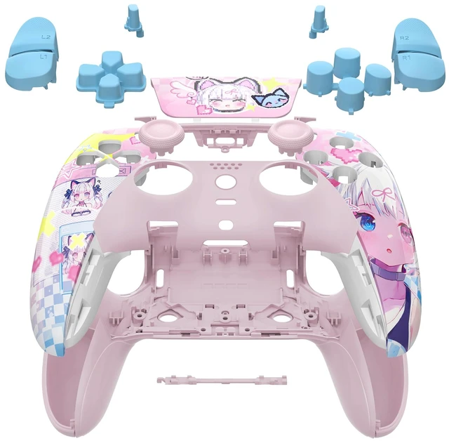 Main image of eXtremeRate Full Set Shell with Buttons Touchpad Cover Compatible with p s 5 Edge Controller, MeWoow Replacement Decorative Trim Shell Front Back Plates Compatible with p-s-5 Edge Controller