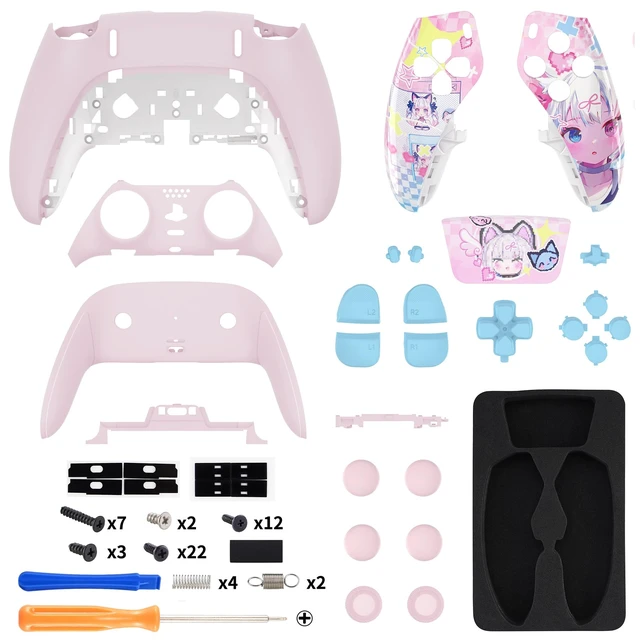 Alt view image 2 of 5 - eXtremeRate Full Set Shell with Buttons Touchpad Cover Compatible with p s 5 Edge Controller, MeWoow Replacement Decorative Trim Shell Front Back Plates Compatible with p-s-5 Edge Controller