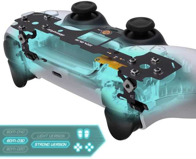 Main image of eXtremeRate Strong Version Whole Clicky Kit for PS5 Controller BDM-030 Shoulder Face Dpad Buttons, Custom Micro Switch L2R2 Face Buttons Clicky Kit and Tactile L1R1 Keys Mouse Click for PS5 Controller