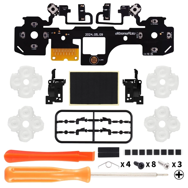 Alt view image 3 of 7 - eXtremeRate Strong Version Whole Clicky Kit for PS5 Controller BDM-030 Shoulder Face Dpad Buttons, Custom Micro Switch L2R2 Face Buttons Clicky Kit and Tactile L1R1 Keys Mouse Click for PS5 Controller