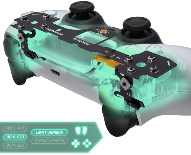 Main image of eXtremeRate Light Version Whole Clicky Kit for PS5 Controller BDM-030 Shoulder Face Dpad Buttons, Custom Micro Switch L2R2 Face Buttons Clicky Kit and Tactile L1R1 Keys Mouse Click for PS5 Controller