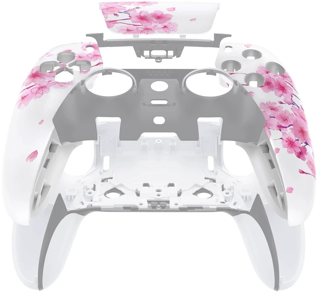 Alt view image 4 of 5 - eXtremeRate Left Right Front Top Shell with Touchpad Compatible with p s 5 Edge Controller, Cherry Blossom Whisper Replacement Faceplate Shell DIY Touch Pad Cover Compatible with p s 5 Edge Controller