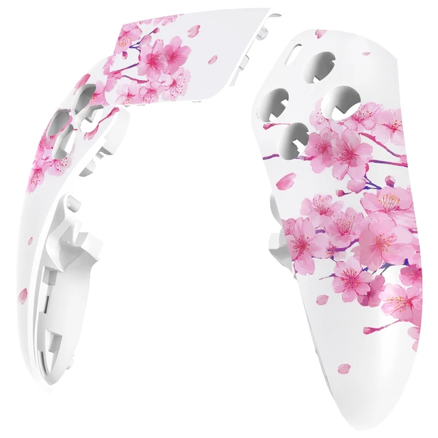 Alt view image 2 of 5 - eXtremeRate Left Right Front Top Shell with Touchpad Compatible with p s 5 Edge Controller, Cherry Blossom Whisper Replacement Faceplate Shell DIY Touch Pad Cover Compatible with p s 5 Edge Controller