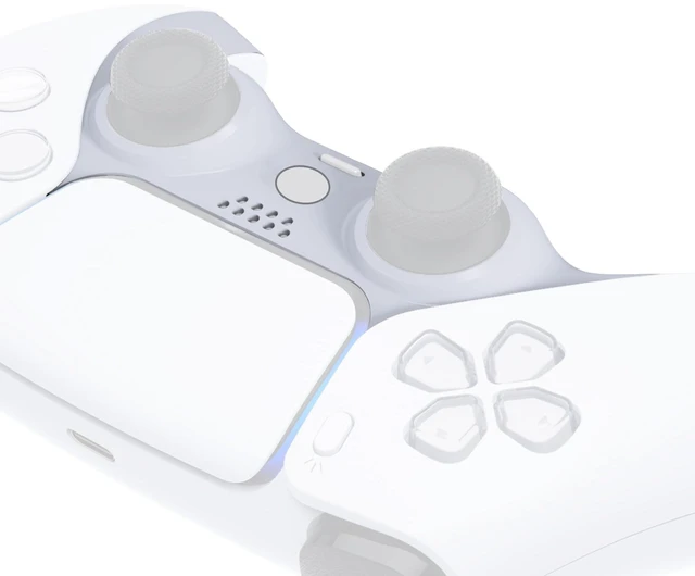 Main image of eXtremeRate Solid White Decorative Trim Shell Compatible with p s 5 Controller, DIY Replacement Clip Shell, Custom Plates Cover Compatible with p s 5 Controller with Accent Rings