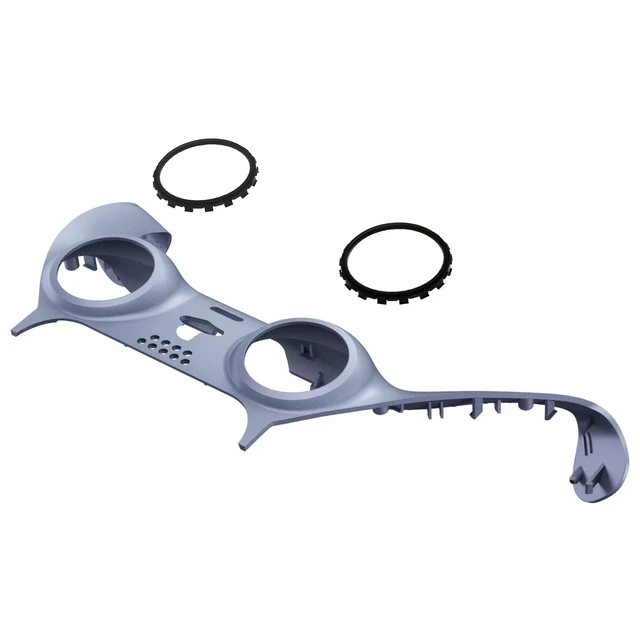Alt view image 4 of 4 - eXtremeRate Sterling Silver Decorative Trim Shell Compatible with P S 5 Controller DIY Replacement Clip Shell, Custom Plates Cover Compatible with P S 5 Controller with Accent Rings