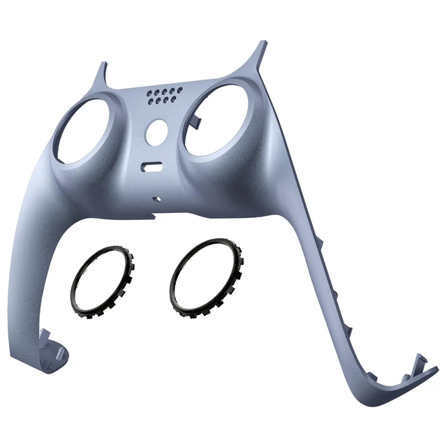 Alt view image 3 of 4 - eXtremeRate Sterling Silver Decorative Trim Shell Compatible with P S 5 Controller DIY Replacement Clip Shell, Custom Plates Cover Compatible with P S 5 Controller with Accent Rings
